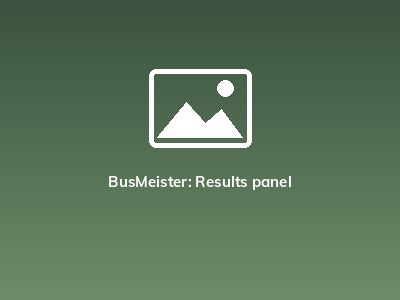 BusMeister: Results panel BusMeister: Results panel