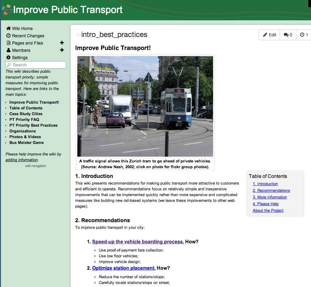 Improve Public Transport Wiki (2014)