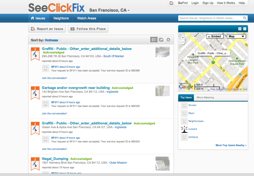 Screenshot: SeeClickFix