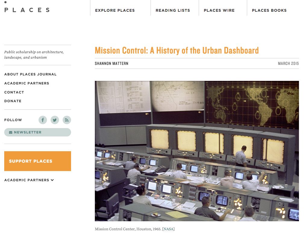 Smart city control room from Places magazine.