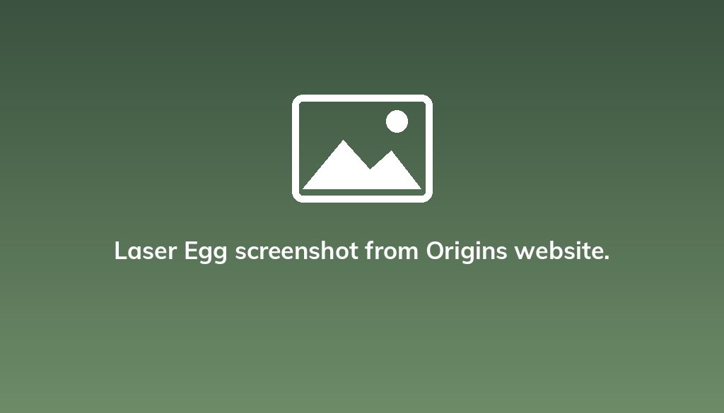 Laser Egg screenshot from Origins website.