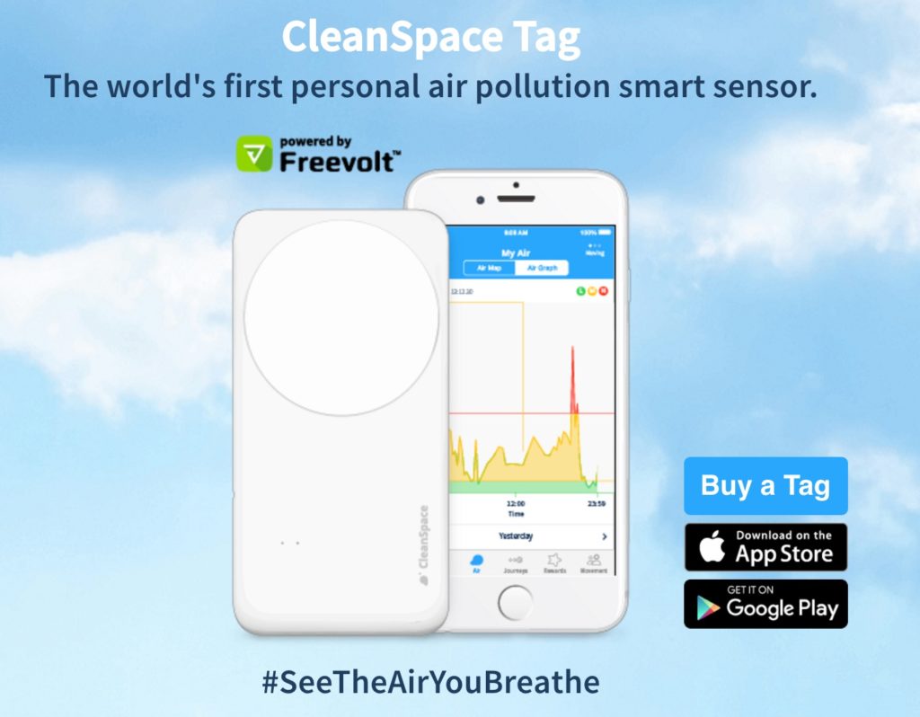 CleanSpace Tag homepage screenshot