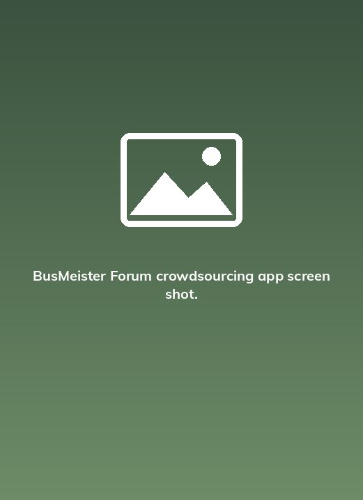 BusMeister Forum BusMeister Forum crowdsourcing app screen shot.