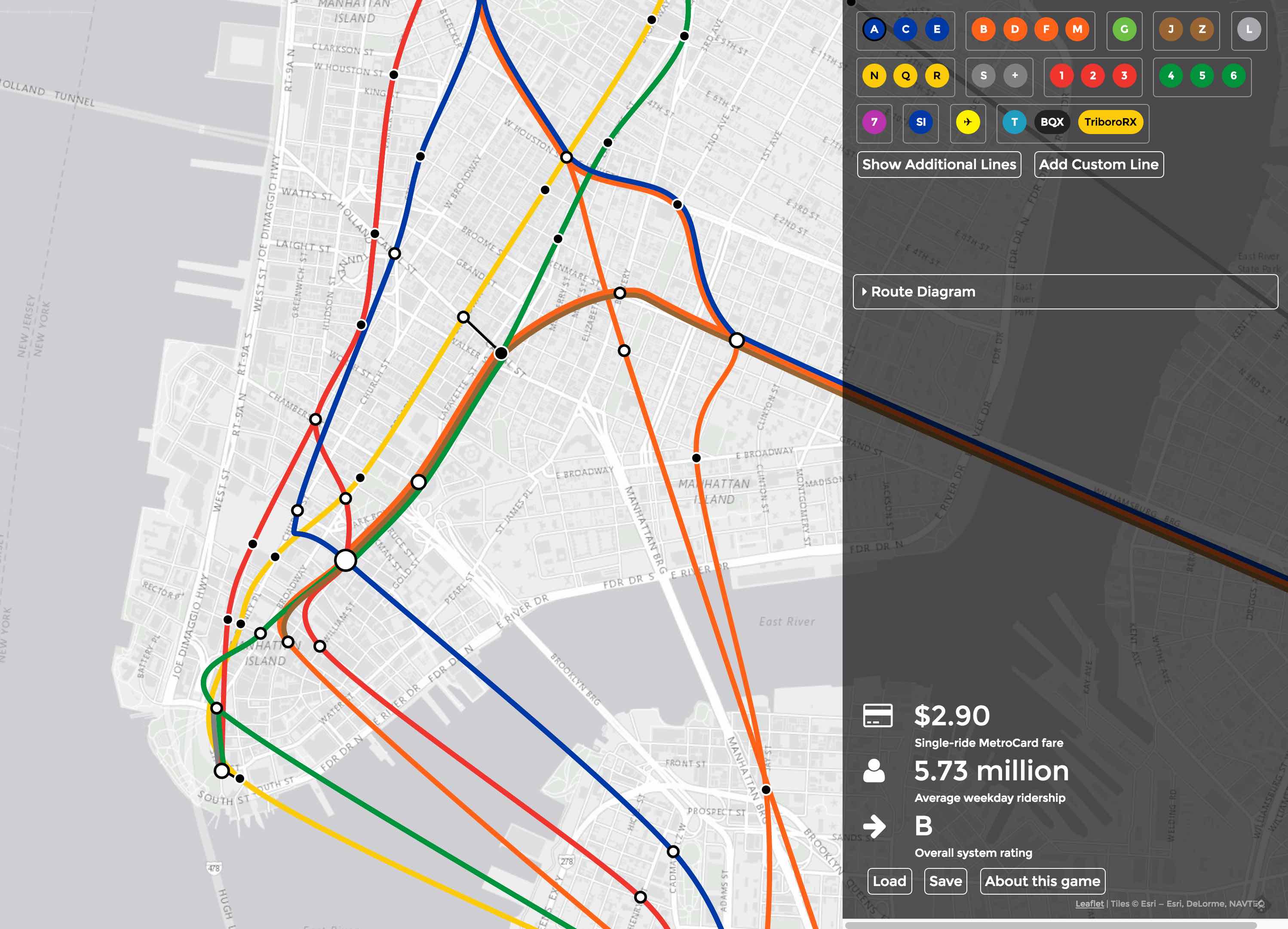 Screenshot: Brand New Subway game