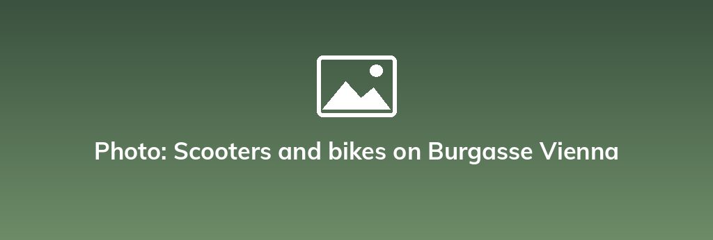 Scooters and bikes on Burgasse Vienna Photo: Scooters and bikes on Burgasse Vienna
